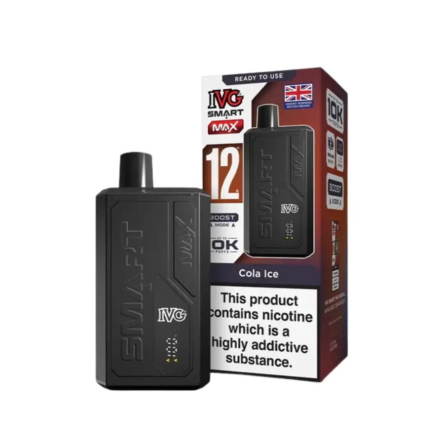 IVG Smart Max 10000 Prefilled Pod Vape Kit - Box of 5 Cola Ice at UK Vaper Wholesale