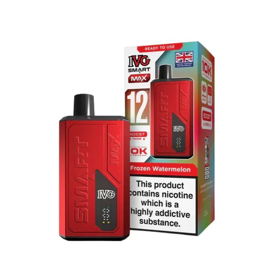IVG Smart Max 10000 Prefilled Pod Vape Kit - Box of 5 Frozen Watermelon at UK Vaper Wholesale