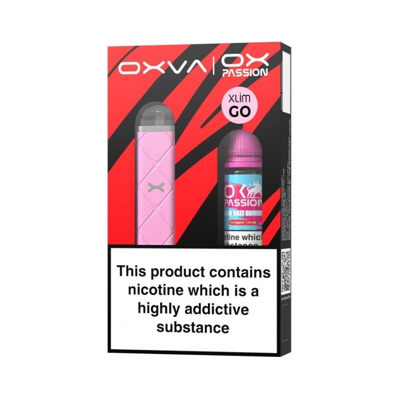 Oxva Xlim Go / Free Ox Passion Salt Pod Kit - Pink - vapeukwholesale
